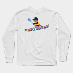 Black Lab Preppy Kayaker Long Sleeve T-Shirt